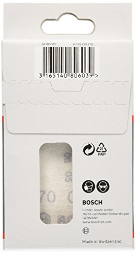 Image of Bosch Professional Hand Sanding Sheet Best For Wood & Paint, Grit Size 60, L X W : 5''125 Mm X 70 mm, Pack of 10