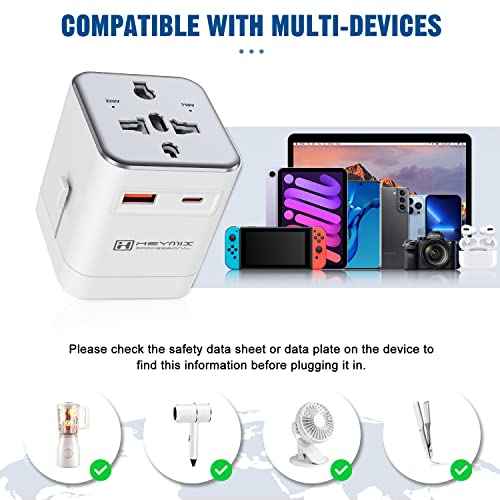 image for H HEYMIX HEYMIX Universal Travel Adapter, International Travel Adapter