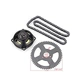 Chanoc Drive System T8F Chain with 6 Teeth Gearbox Rear Sprocket for 47cc 49cc Pocket Bike Mini Motorcycle