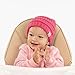 C.C Babies' Winter Knit Plain Cuff Skull Cap Beanie Hat, Solid Candy Pink