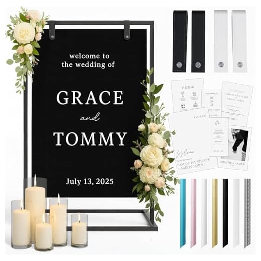 Black Wedding Easel Stand Display