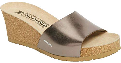 Mephisto Womens Lise Wedge Sandal, Platinum Star, Size 9