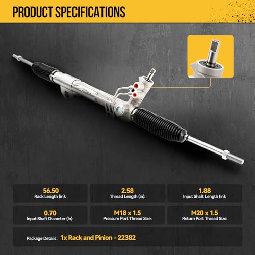 KAC Power Steering Rack and Pinion Replacement for Dodge Ram 1500 2008-2010 All Models & 2006-2007 3.7L 4.7L 5.7L, Ram 2011-2012 1500, Hydraulic Rack and Pinion Assembly Replace 22-382 by KAC - Used condition - Image 2