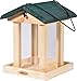 Produktbild dobar® 90040FSCe Vogelfutterstation Silo hängend - Vogelfutterhaus zum Hängen - Vogelhaus Massivholz - Futterstation Wildvögel für Garten/Terrasse/Balkon - 22 x 25 x 28 cm - Grün