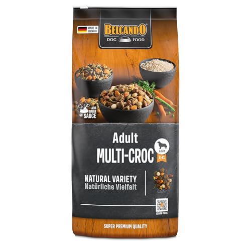 Belcando Adult Multi-Croc [12,5 kg] | Cibo secco per cani con patatine vegetali e pasta | Alimento completo per cani adulti di almeno 1 anno