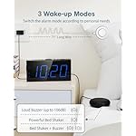 Roxicosly Loud Alarm Clock with Bed Shaker, Vibrating Alarm Clock for Heavy Sleepers/Hard of Hearing/Deaf/Teens, Dual Alarms with 7.5’’ Large LED Display, USB Charger, Dimmer, Snooze & Battery Backup - Image 4