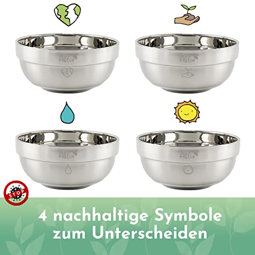 Edelstahl Schüssel Set 4er Set 13 cm von AllEco
