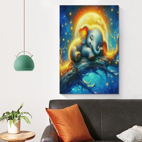 Éléphant mural pour chambre bébé et déco salon moderne