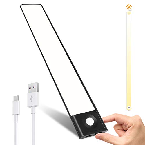Under Cabinet Lights, Stepless Dimming Ultrathin Cordless Cabinet LED Lighting Stick Motion Sensor Light Indoor, USB Rechargeable Under-Counter Light Fixtures Smart Homelife Lights, Led Closet Light