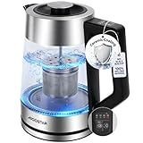 Aigostar Anti-Limescale Electric Kettle with Ceramic Coating - 2200W Fast Boil, 1.7L BPA-Free, Temperature Control & Keep Warm, LED Indicator, Includes Tea Infuser, Stainless Steel - Ceramia - Image 1