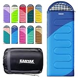 KANYAK Sleeping Bags for Adults Kids, Lightweight Waterproof Breathable Backpacking Hiking Camping Gear Equipment