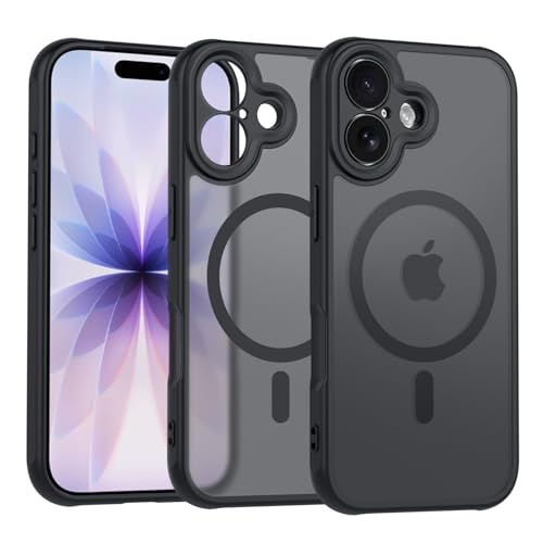 Image of Tobfit Magnetic Case for iPhone 17 Compatible with Mag Safe, Translucent Matte Back Slim Shockproof Phone Cover for iPhone 17