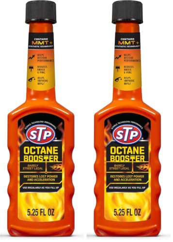 STP Octane Booster, Bottled Fuel System Cleaner Restores Lost Power and Acceleration, 5.25 Oz, (Pack of 2)