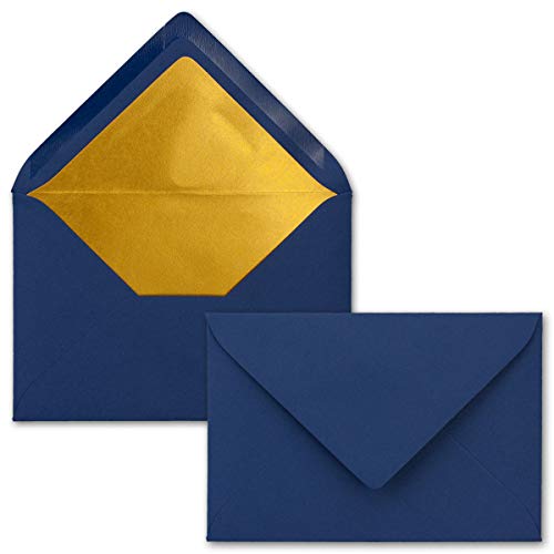 50x Quadratische Briefumschläge Royalblau 15,5x15,5cm – Mit Nassklebung, 110g/m², Für Einladungen & Karten