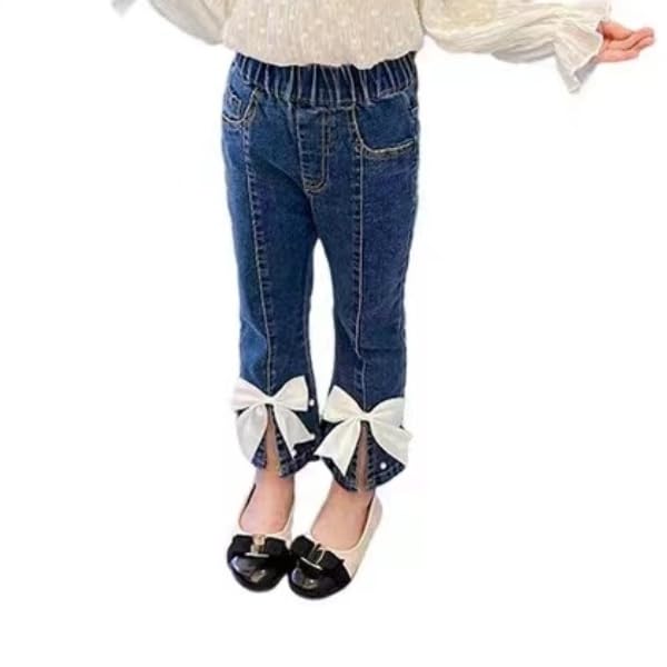 MIKACO 3-10 Years Little&Big Girls Embroidery Super Stretchy Jeans Denim Leggings