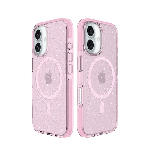 Prodigee iPhone 16 | Superstar | Sparkle Glitter Transparent Case | Drop Tested | Dual Layer Cover | Wireless Charging Compatible | Scratch Resistant (Superstar, Rose, iPhone 16 Plus (6.7)) by Prodigee - Used condition - Image 3
