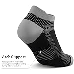 PAPLUS Ankle Compression Sock for Men and Women 2/4/6 Pairs, Low Cut Compression Running Sock with Ankle Support - Image 5