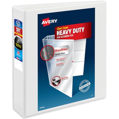 Avery Heavy-Duty View 3 Ring Binder, 2 Inch One Touch Slant...