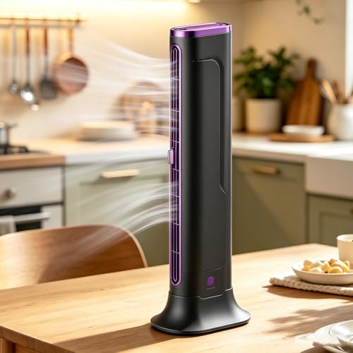 AC- Ventilator fürs Schlafzimmer, Flügelloses tragbares USB- aufladbares Gerät, Büro- Schreibtischventilator- Für Auto Camping Outdoor Indoor Reisen Wohnmobil Garage Werkstatt Wohnheim-3
