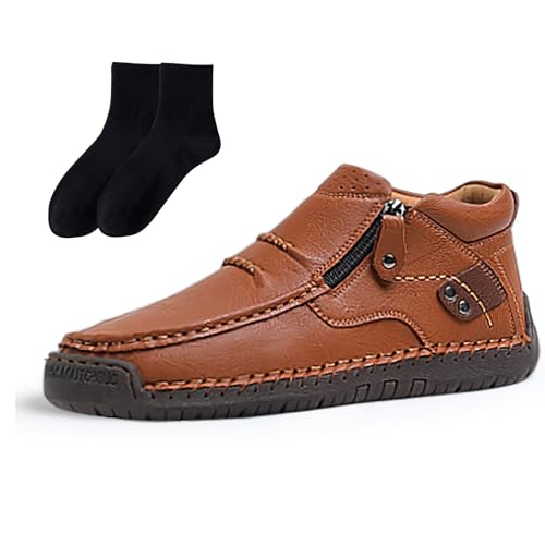 Mocassins de conduite pour hommes faits à la main en taille 42 couleur marron - 2