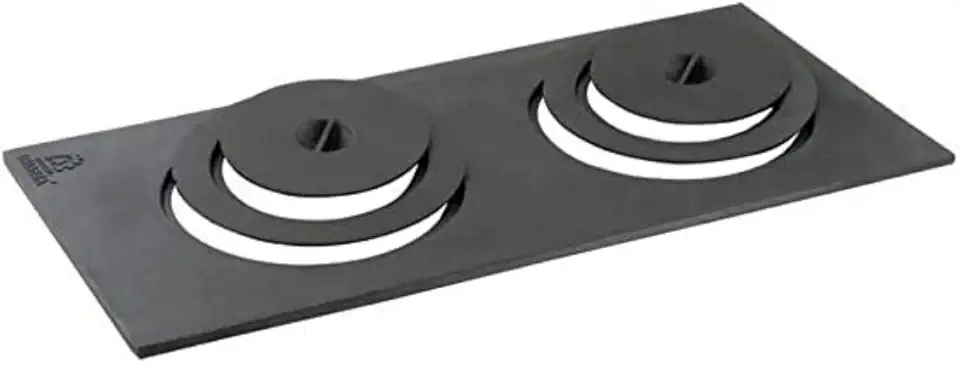 Chapa Redução Fogão A Lenha 2 Furos Com Tampa - 32x54x29cm