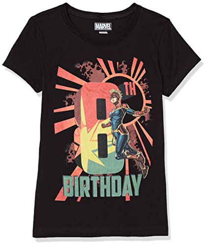 T-shirt fille Captain Marvel 8 ans en coton pour un look de super-héroïne au quotidien