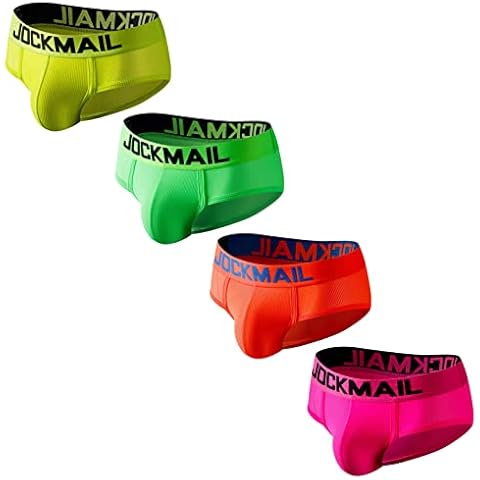 JOCKMAIL 4PCS/Pack Mens Briefs Underwear Breathable Comfort Men Underwear Briefs Male Panties Multicolor Cover