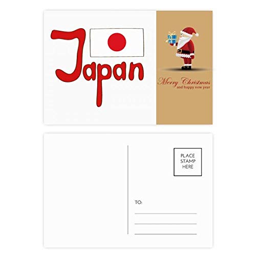 Cartes postales père Noël drapeau du Japon pour correspondances fêtes