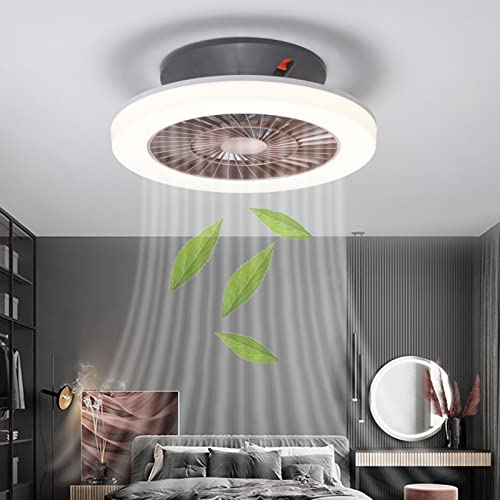 Fan lights Ventilador de Techo con iluminación LED,72W Ventilador Plafón con Mando A Distancia,3 Colores cambiables,6 velocidades,Moderna Dormitorio Ventilador Cover