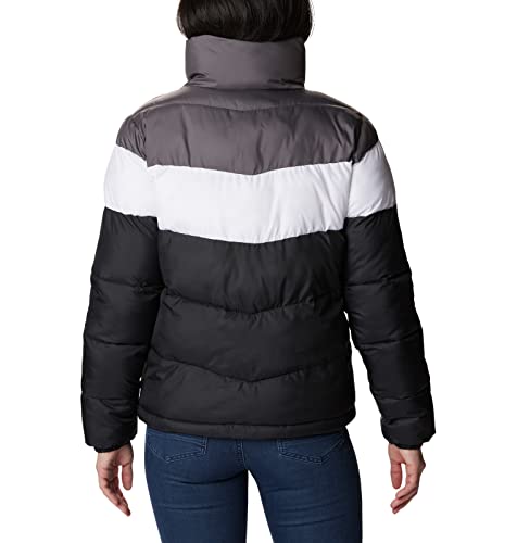 Columbia Women's Puffect Color Blocked Jacket, Black/White/City Grey, X-Small #TOP1