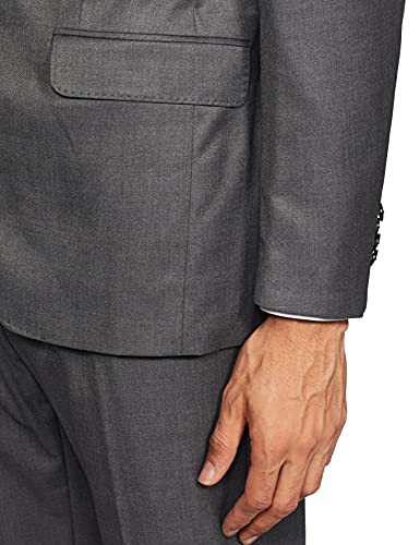 Image of Raymond Wool Blend Men's Full Sleeve Contemporary FIT Dark Grey Formal Suit