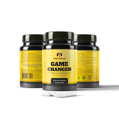 AlphaBear Gamechanger Beta-Ecdysteron Kapseln 60 Kapseln Pflanzliches Supplement aus Cyanotis Arachnoidea Vegan Made in Germany