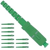 Fiber SC Connector - Fiber Optic Connector Kit Single Mode Simplex APC 3.0mm - 10 Pack - Beyondtech Ceramic Ferrule Fiber Connectors