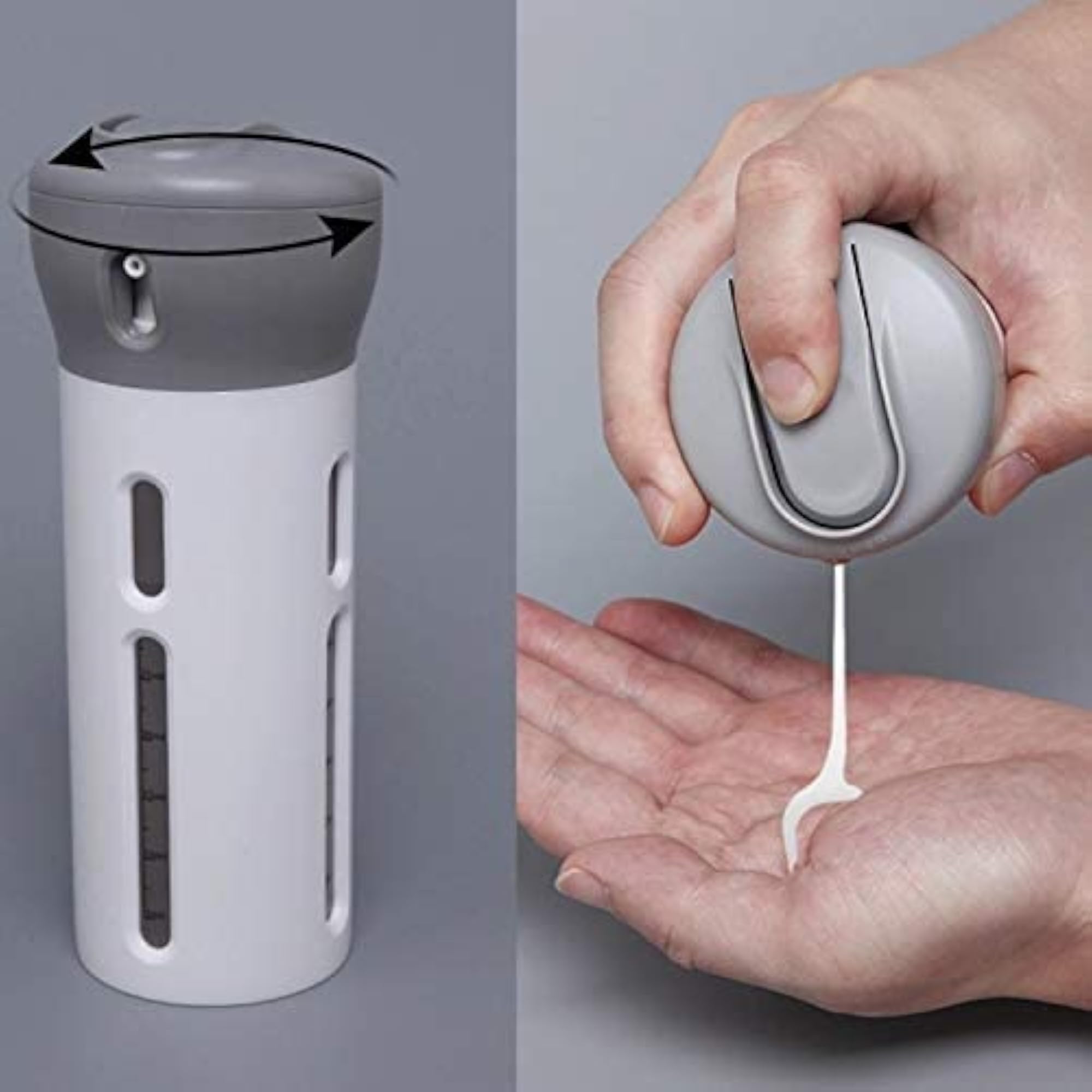 4 in 1 Travel Dispenser Bottle Set, Refillable Cosmetic Containers