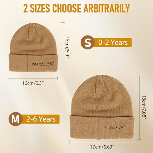 Leofeck Kids Winter Hat 3 Pack Knit Baby Beanie for Toddler Boys Girls Solid Color Warm Soft Toddler Toque for 0-6 Years 7 41+RAWrL1VL. AC