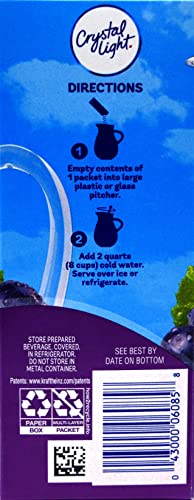 Crystal Light Concord Grape, 12-Quart 2.01-Ounce Canister (Pack Of 4)