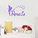 xingzhi Adesivo Murale Nome della Ragazza Camera da Letto Principessa Campanellino Nome Personalizzato Adesivo in Vinile per Cameretta Decor 40 * 62 Cm