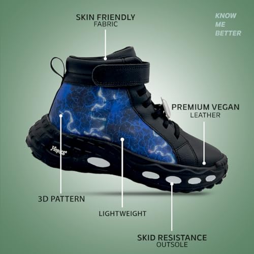 Image of KazarMax Hopits Kids Boys and Girls Ankle Length | High Top | Slip-on Sneakers Shoes | Lightweight | Outdoor Shoes Collection