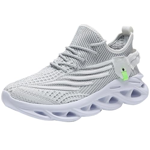 Herren Sneakers Atmungsaktive Sport Schuhe für den aktiven Lebensstil Modische Laufschuhe für Freizeit Sport (Grey, 50)