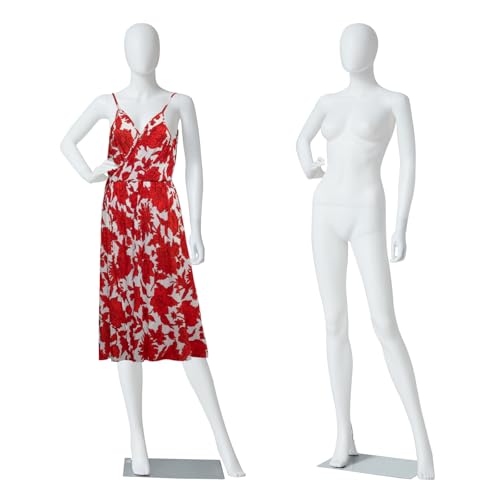 Female Mannequin Dress Form Display - 69 Inch Manikin Torso Stand Realistic Full Body for Couture, White