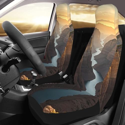 Housses de siège de voiture douces motif canyon pour un intérieur élégant