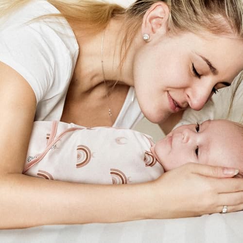 Image of GLLQUEN BABY Newborn Swaddles with Zipper, 0-3 Months, Adjustable Hook&Loop | 3-Pack, Organic Cotton Swaddle, Womb-Like Nursery Swaddling Blanket reduces startle reflex, soft and skin-friendly fabric