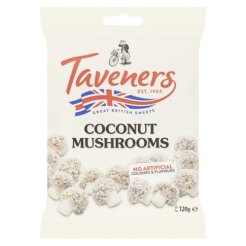 Taveners Coconut Mushrooms 120g | Great British Sweets