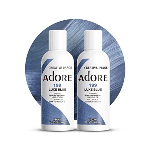 Adore Semi Permanent Hair Color #199 Luxe Blue, 4 Fl Oz (2 Pack)