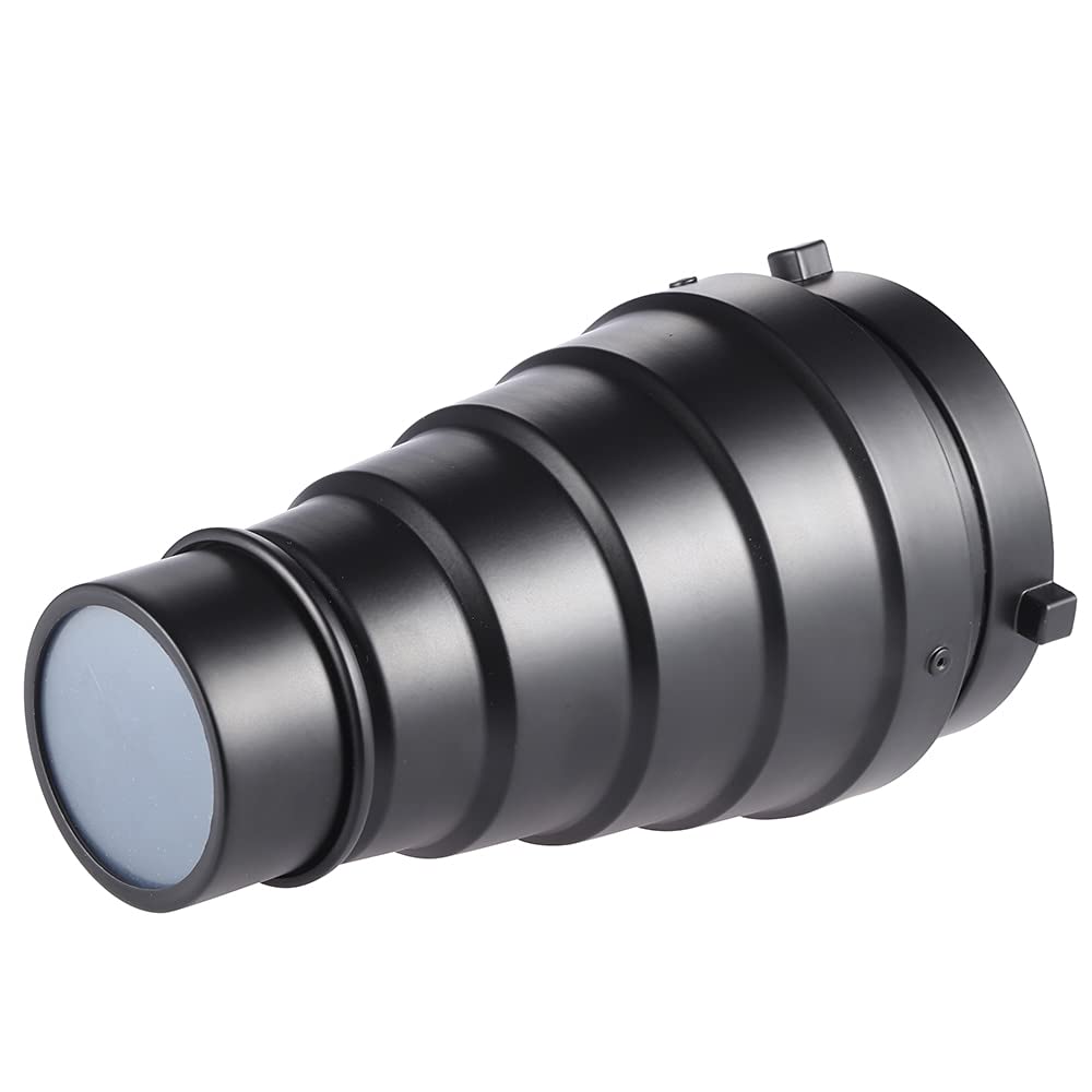 Metalowy stożkowy snoot z siatką o strukturze plastra miodu 5 szt. zestaw kolorowych filtrów