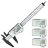 Preciva 6 Inch Digital Caliper, High Precision Measuring Tool with Large LCD Screen,Inch/Metric/Fraction Conversion, Auto-Off Feature, Vernier Caliper for DIY and Household