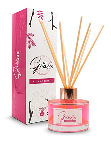 Ville de Grasse SENSAODOR, Ambientador, Mikado 100ml, Empresas, Hogar, Ambientación y Decoración (Flor de Cerezo, Individual (100ml))