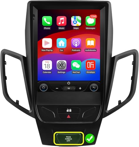 10.4 Inch HD Touchscreen Android 14 Stereo Car Radio Upgrade for Ford Fiesta 2009-2016 Wireless Apple Carplay | Android Auto 2G+32G WiFi GPS Navigation Bluetooth 5.0 FM,SWC,Car Tablet