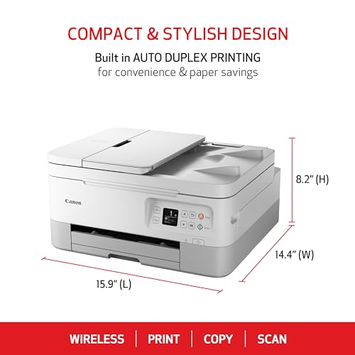 Canon PIXMA TR7020a Impressora a jato de tinta colorida sem fio tudo-em-um, com impressão duplex, im