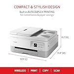 Canon PIXMA TR7020a All-in-One Wireless Color Inkjet Printer, with Duplex Printing, Mobile Printing, and Auto Document Feeder, White - Image 2